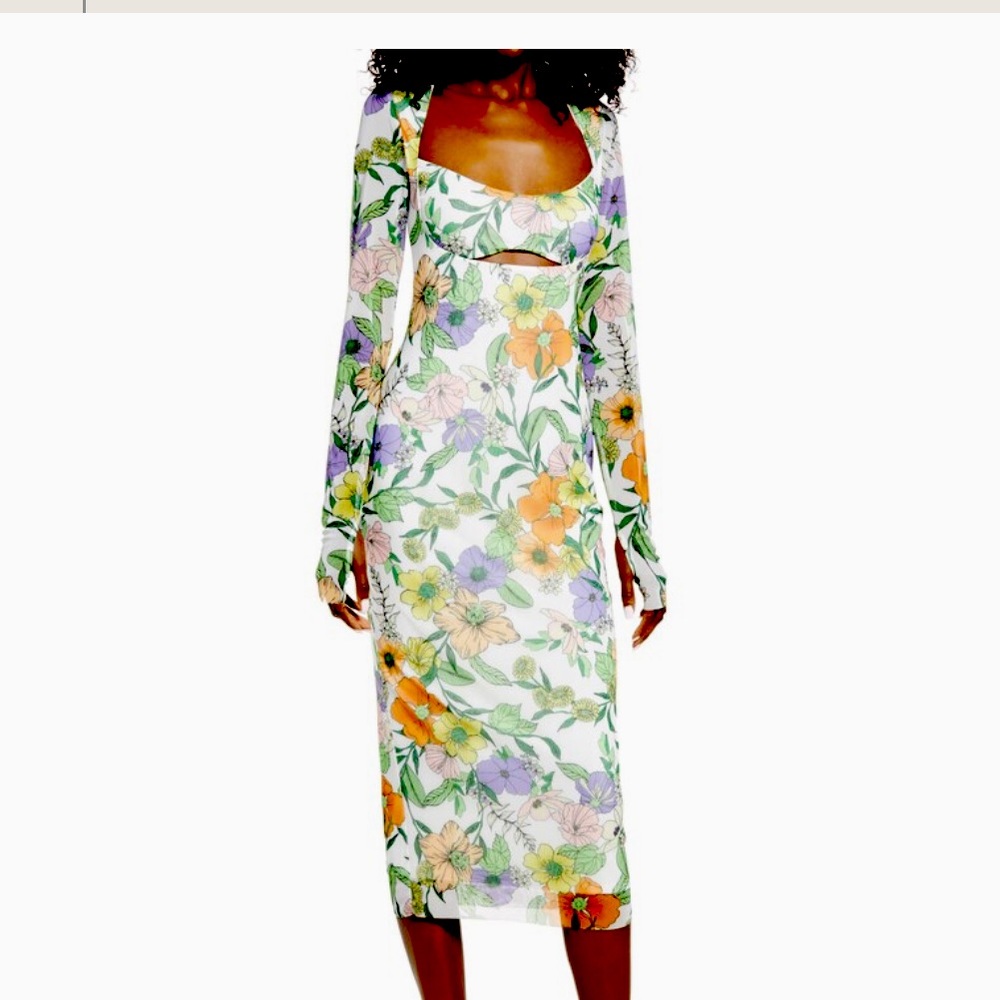 Floral Print Midi Dress